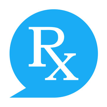 Icono texto RX azul