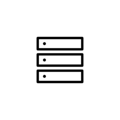 Computer Server - Trendy Thin Line Icon