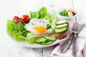 Breakfast with fried egg