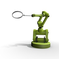 Robotarm met loupe