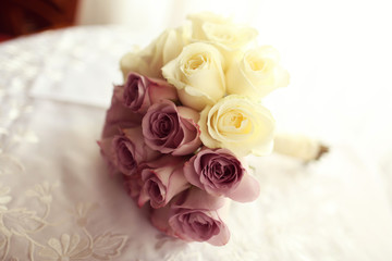Wedding bouquet made of roses