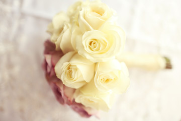 Wedding bouquet made of roses