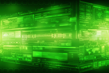 Background conceptual image of digital 3d icons