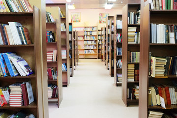 library setting with books and reading material - 81485940