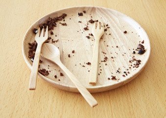 empty dirty dish