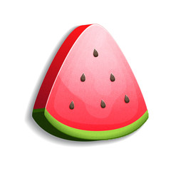 Slice of watermelon in vector