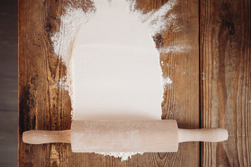 flour and rolling pin