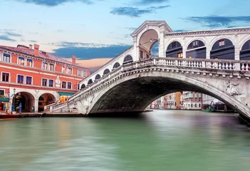 Foto op Plexiglas Rialtobrug Venetië - Grand Canal vanaf de Rialtobrug