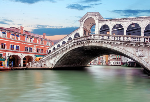 Fototapeta Venice - Grand canal from Rialto bridge