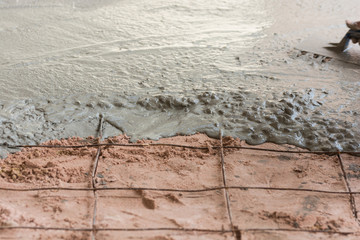 Plasterer concrete cement floor