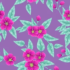 Plexiglas foto achterwand Seamless floral texture © mjak