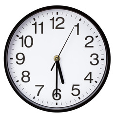 wall clock isolated on a white background