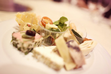 Delicious appetizer on plate