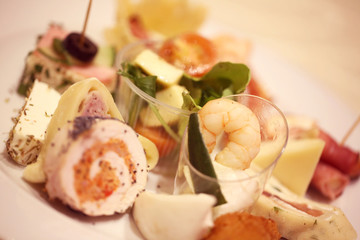 Delicious appetizer on plate