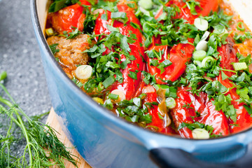 paprika gefüllt mit hackfleisch