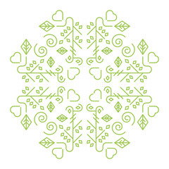 Vector floral frame. Abstract graphic concept.