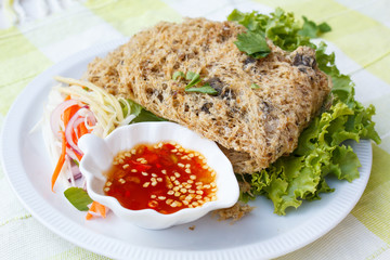 Crispy catfish spicy salad.