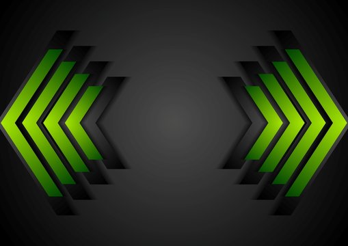 Green Arrows Geometry Corporate Background