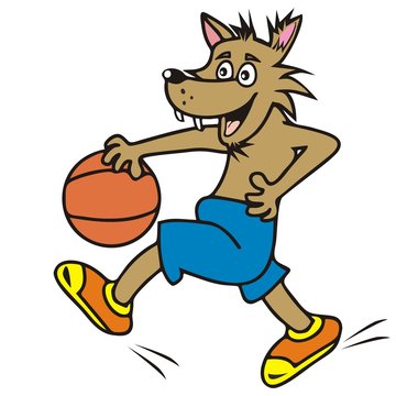wolf, basketball