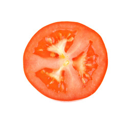 tomato sliced on white background