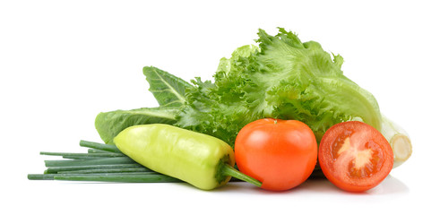 vegetable on white background