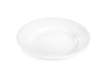 white ceramics plate isolated on white background