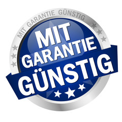 Button with banner mit Garantie Günstig