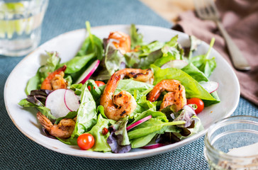 Glazed Ginger Prawn with fresh salad