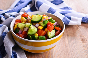 Salad with fresh vegetables