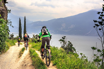 Biking at Garda lake