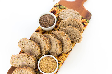 a fresh baked loaf of whole grains bread