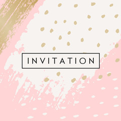 Abstract Brush Strokes Invitation Design