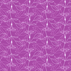 Summer floral seamless vector pattern