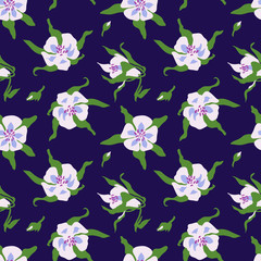 Summer floral seamless vector pattern