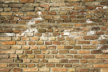 Old brick wall background.