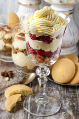 Raspberry layer dessert