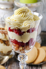 Raspberry layer dessert
