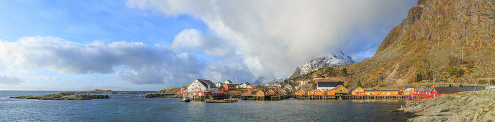 Fototapeta na wymiar fishing villages in norway