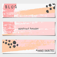 Abstract Brush Strokes Website Headers Collection