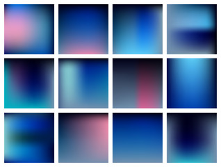 Set of vector gradient, blur backgrounds.