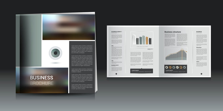 Brochure, newsletter, annual report layout template.