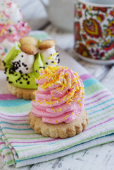 cake with white cream air