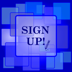 Obraz premium Sign up icon