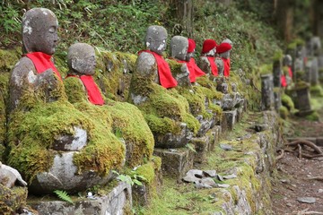 Japanese culture - jizo statues in Nikko