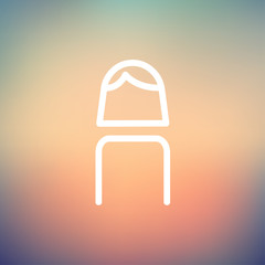 Female thin line icon