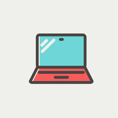 Laptop thin line icon