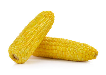 Sweet corn  on white background