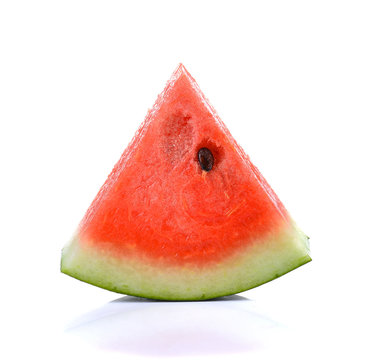 water melon sliced  on white background