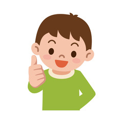 サムズアップ　男の子　いいね