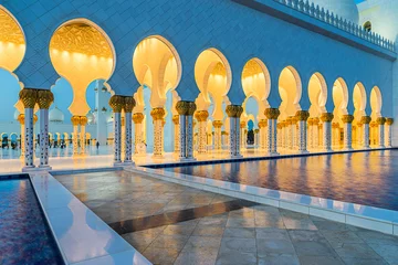 Foto op Plexiglas Sjeik Zayed-moskee in Abu Dhabi © gb27photo